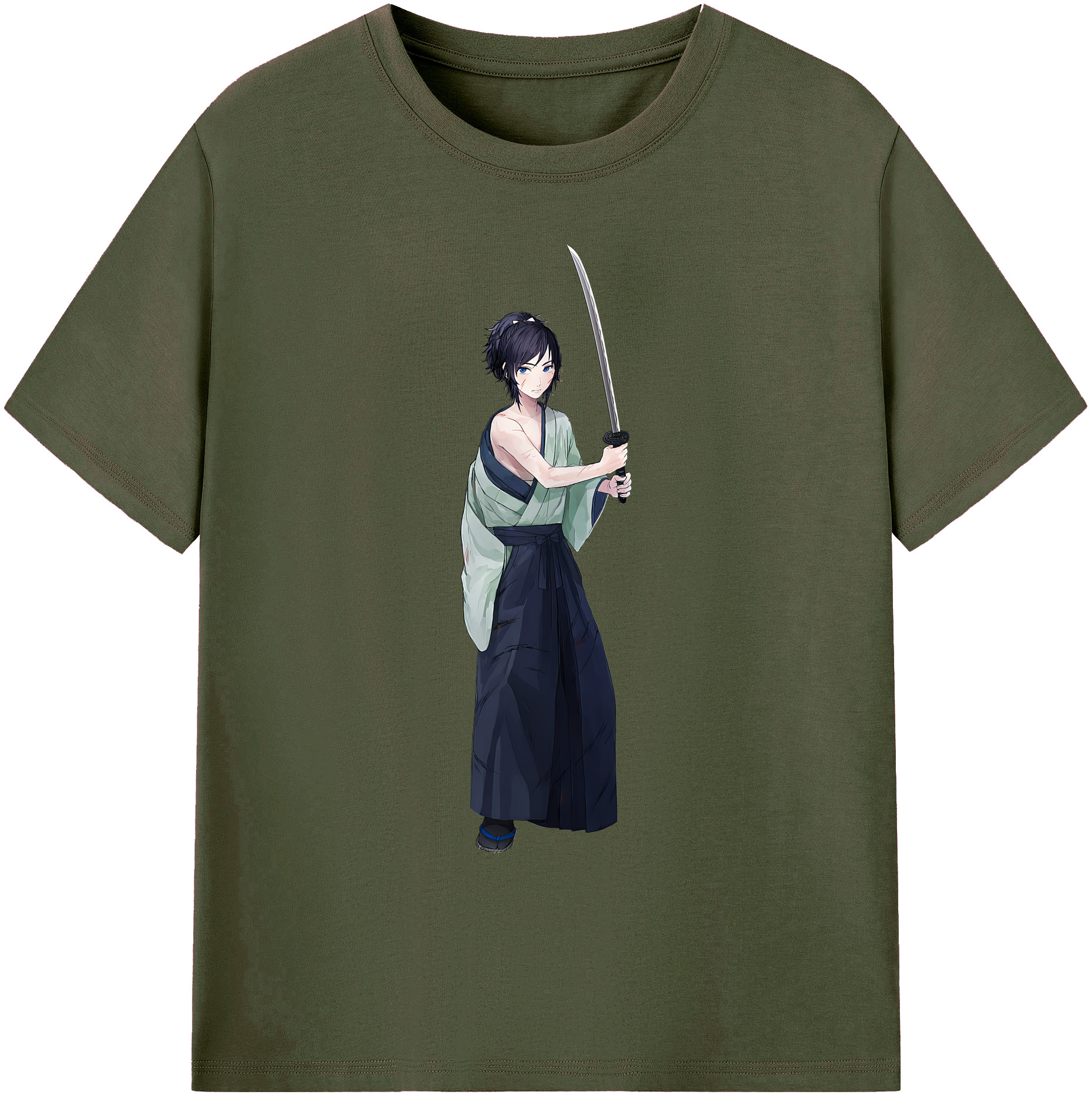 （画像用） 刀剣乱舞 Touken Ranbu 綿100％ メンズ半袖Tシャツ｜肌触りやわらか＆通気性
